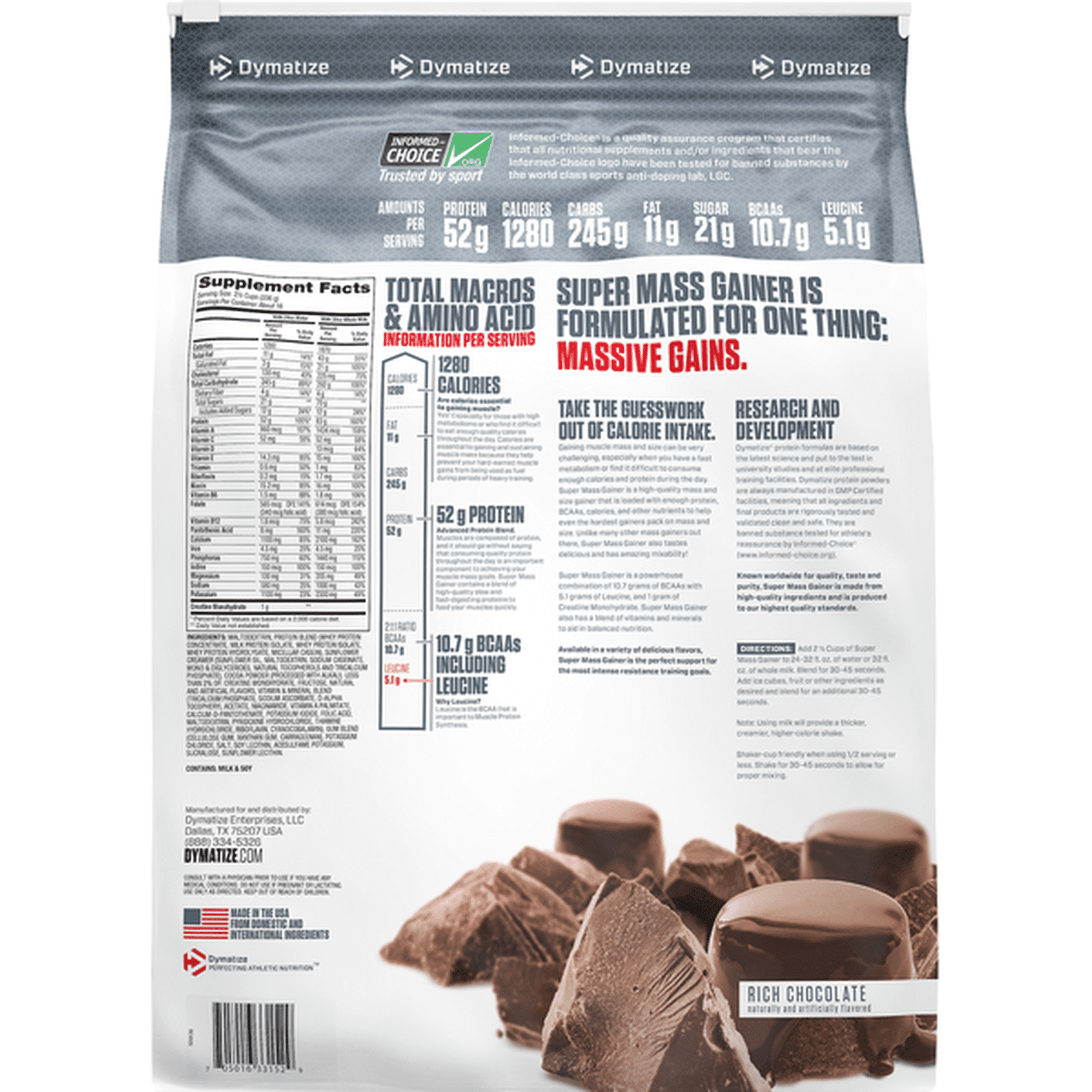 DYMATIZE SUPER MASS GAINER 12 LBS