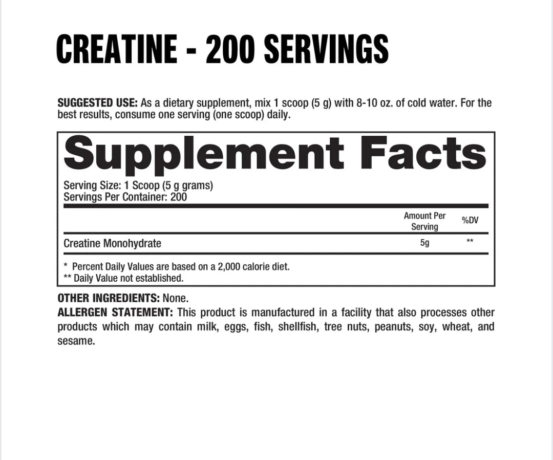 DRAGON CREATINE MONOHYDRATE 1 KG UNFLAVORED