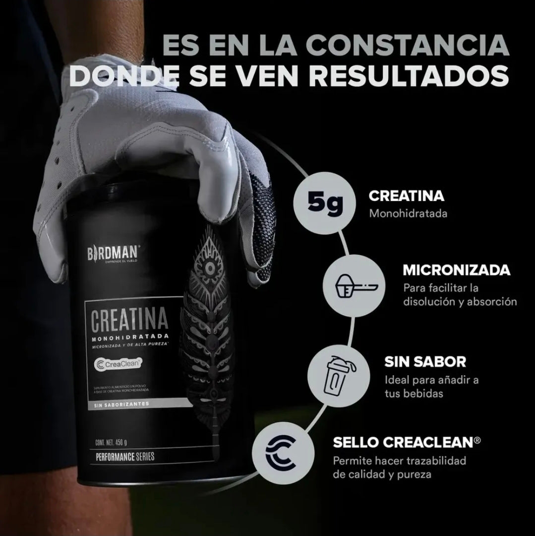 CREATINA BIRDMAN 450g con 90 días de consumo