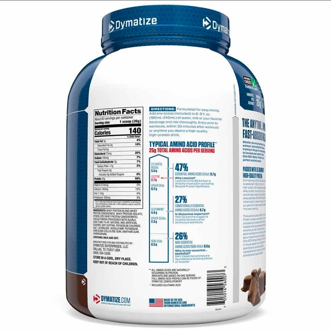 DYMATIZE ELITE WHEY PROTEINA 5 LBS RICH CHOCOLATE