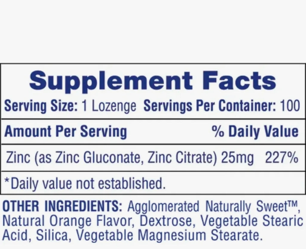 HTP ZINC LOZENGES 100 CT
