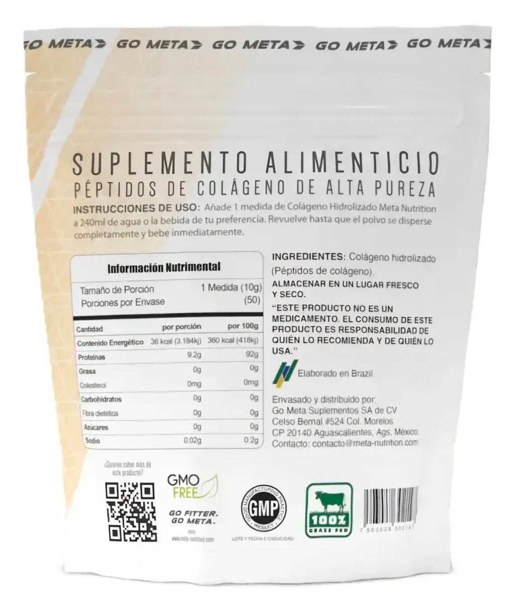 META NUTRITION COLAGENO HIDROLIZADO 500 GRS