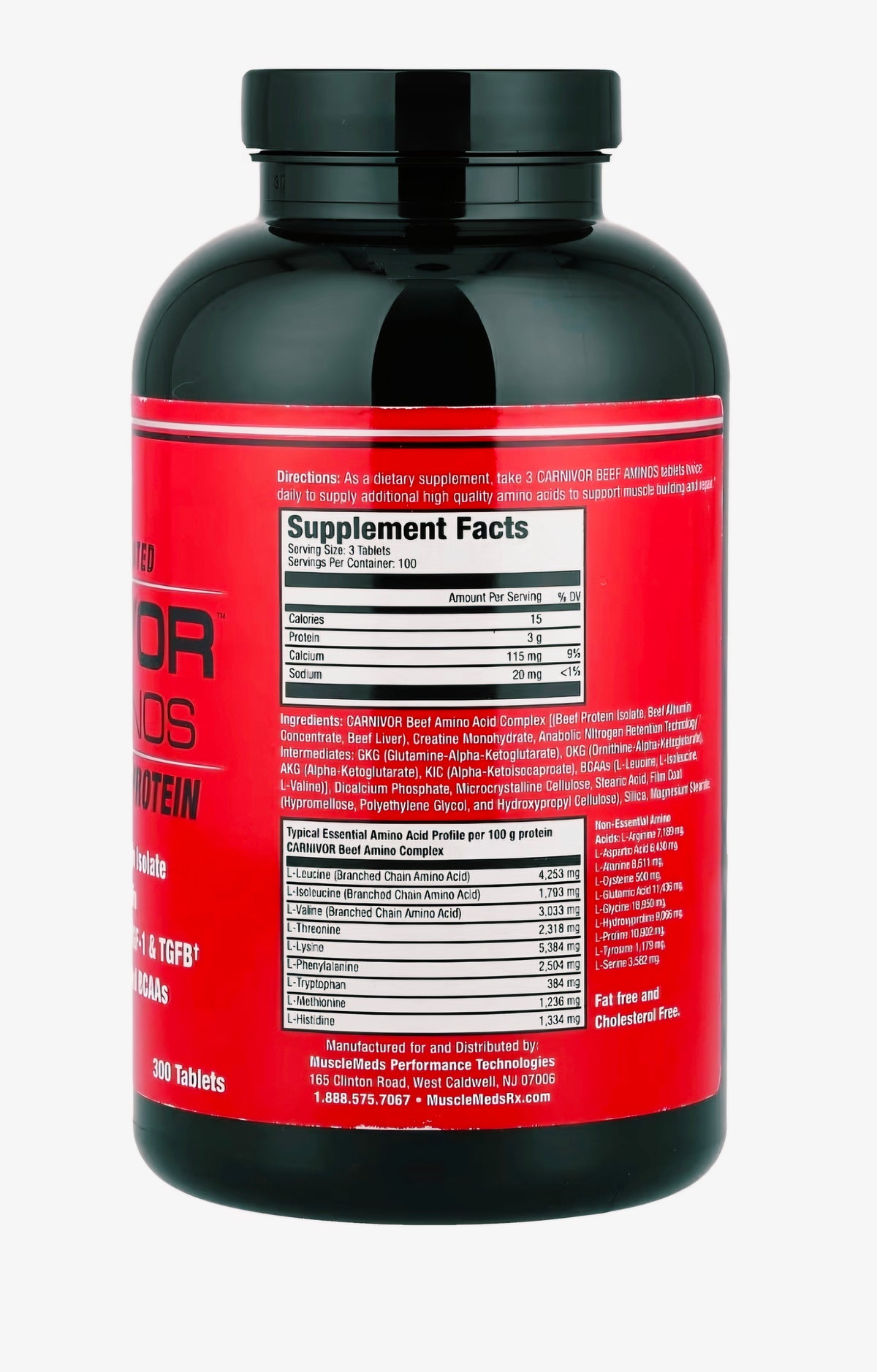 MMD CARNIVOR BEEF AMINOS 300CT
