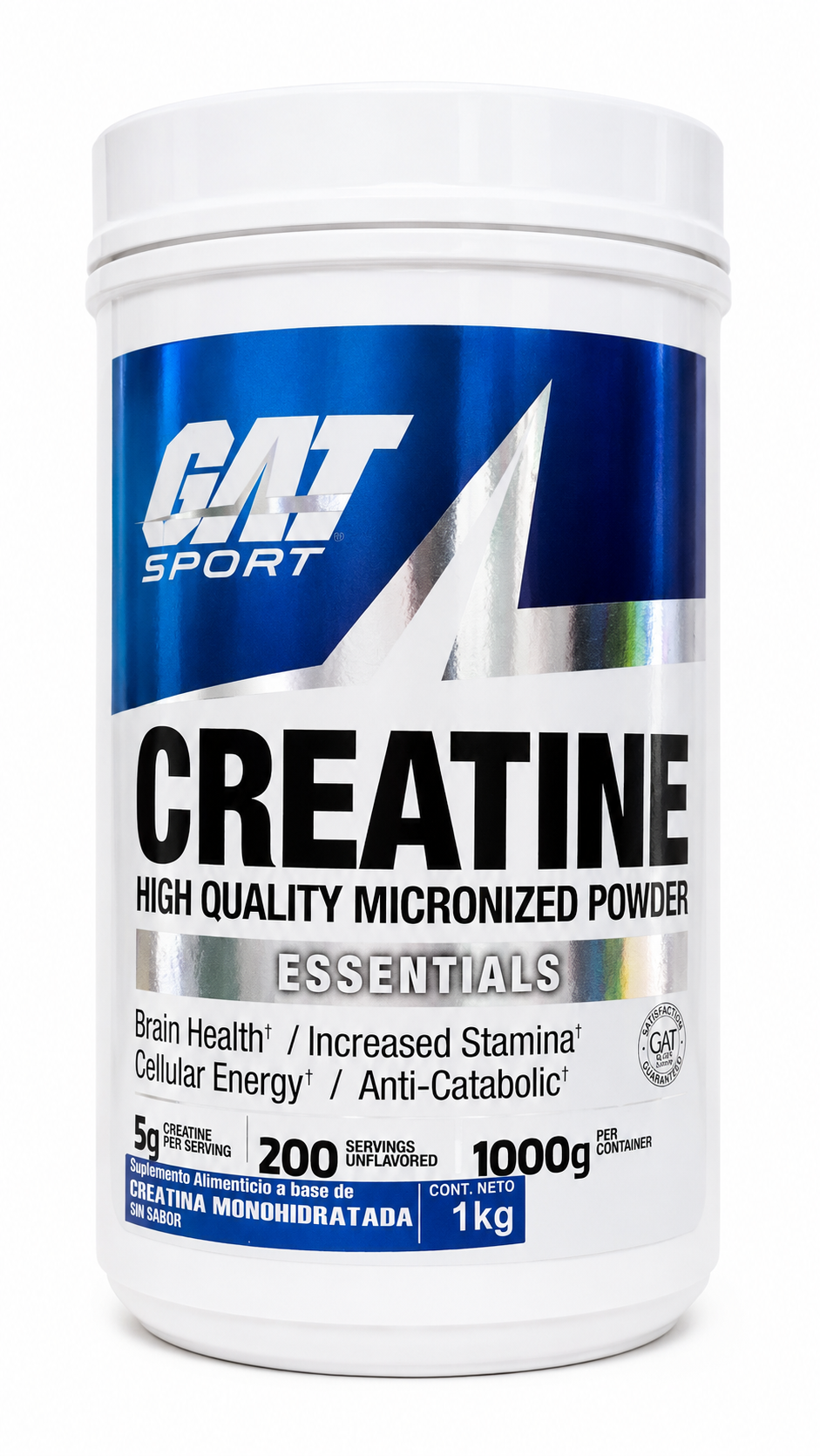 GAT Creatina de 1Kg (200 días de consumo) sin sabor